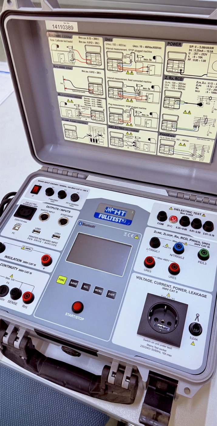 Strumentazione D. Elettra per le prove e il collaudo elettrico